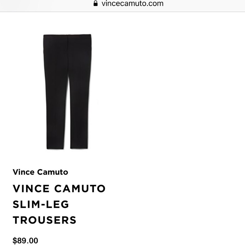 Vince Camuto slim leg trouser